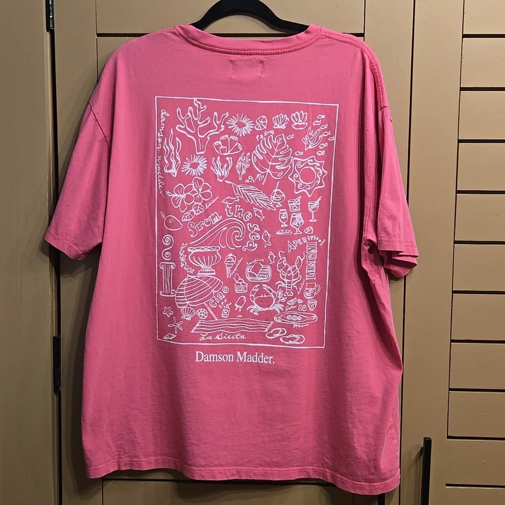 Damson Madder x Anthro Summer From The Sea Oversized Graphic Tee EU Size 14 - Picture 8 of 9